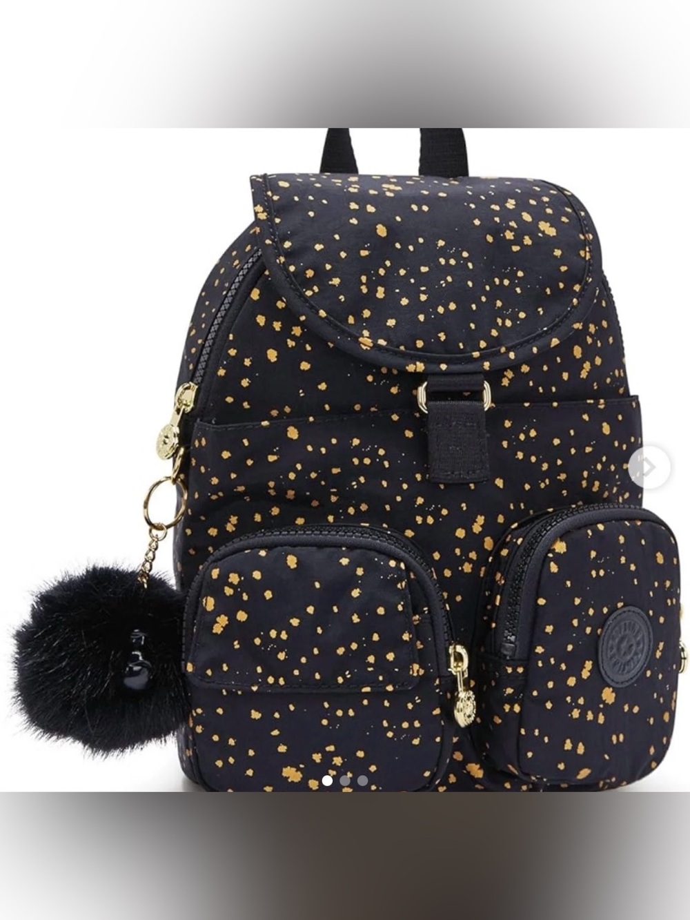 LiKE NEW Kipling Lovebug Small Printed Backpack- Golden Night